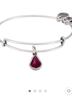 NIB $32 Light Siam July Birthstone Alex and Ani Bangle - Silver